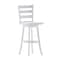 Flash Furniture Liesel Commercial Wooden Classic Ladderback Swivel Barstool w/Solid Wood Seat, Antique White Wash ES-UN-31WS-29-WH-GG - alternate 6